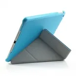 Чехол EGGO Tri-fold Cross Pattern Leather Case for iPad Air Blue