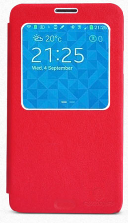 Кожаный чехол (книжка) Nillkin для Samsung N9000/N9002 Galaxy Note 3 (+ пленка) (Красный) - ITMag