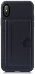 TPU чехол ROCK Cana Series с функцией подставки для Apple iPhone X (5.8") (+ карман для визиток) (Черный / Black)