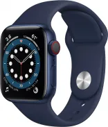Apple Watch Series 6 GPS + Cellular 40mm Blue Aluminum Case w. Deep Navy Sport B. (M02R3)