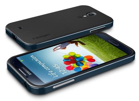 Чехол SGP Neo Hybrid Series для Samsung i9500 Galaxy S4 (+ наклейка на кнопку) (Серый / Metal slate) - ITMag