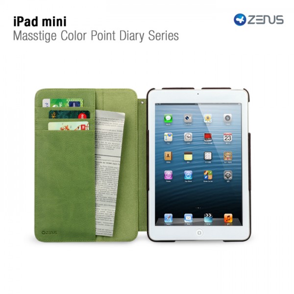 Кожаный чехол Zenus Masstige Color Point Folio Series для Apple IPAD mini (Черный шоколад / Black ch - ITMag