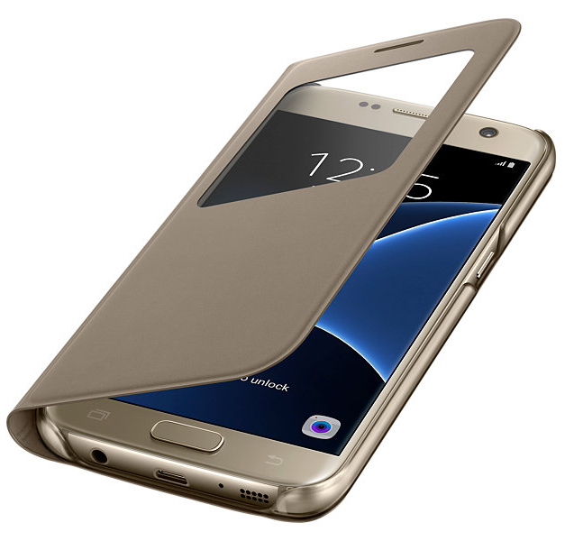 Samsung S View Cover Galaxy S7 Gold (EF-CG930PFEGRU) - ITMag