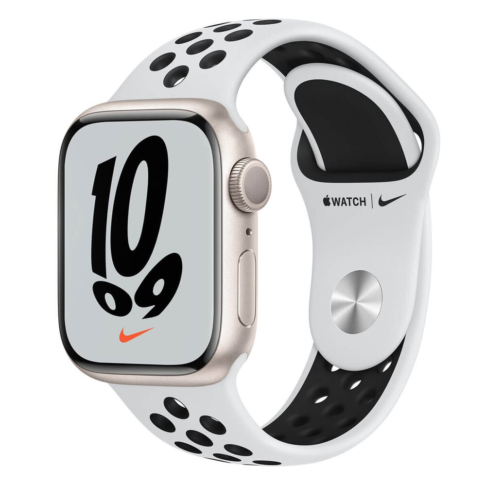 Apple Watch Nike Series 7 GPS 41mm Starlight Aluminum Case w. Pure