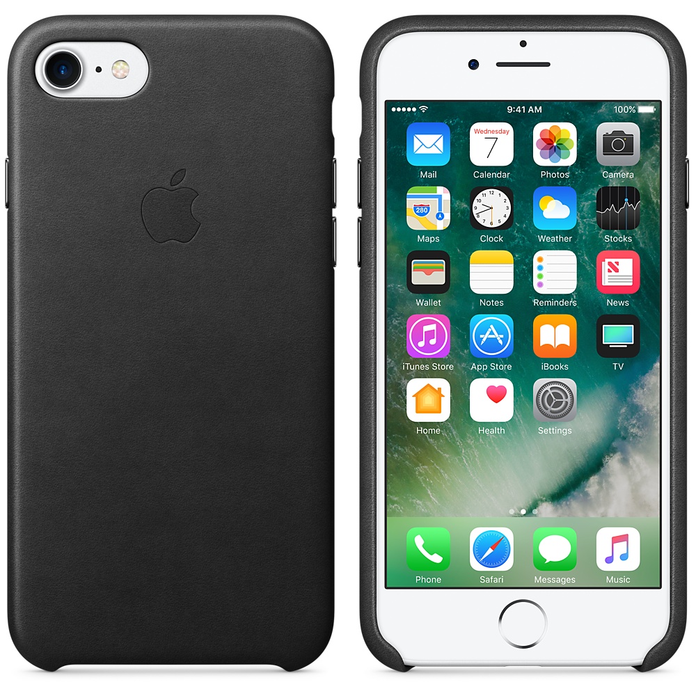 Apple iPhone 7 Leather Case - Black MMY52 - ITMag