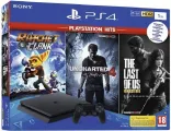 Sony PlayStation 4 Slim (PS4 Slim) 1TB + Ratchet & Clank + The Last of Us + Uncharted 4