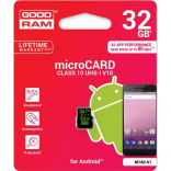 карта памяти GOODRAM 32 GB microSDHC class 10 UHS-I M1A0-0320R11