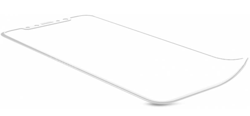 Защитное цветное стекло Baseus 0.23mm PET Soft 3D Tempered Glass для Apple iPhone X (5.8") (Белый) (SGAPIPHX-PE02) - ITMag