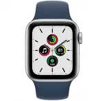 Apple Watch SE GPS 44mm Silver Aluminum Case w. Abyss Blue S. Band (MKQ43)