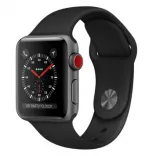 Apple Watch Series 3 GPS + Cellular 38mm Space Gray Aluminum w. Black Sport B. (MQJP2)
