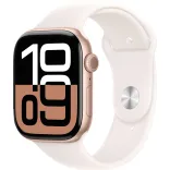 Apple Watch Series 10 GPS 46mm Rose Gold Alu. Case w. Light Blush Sport Band - S/M (MWWT3)