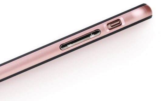 TPU+PC чехол Rock Royce Series для Apple iPhone 7 plus (5.5") (Черный / Rose gold) - ITMag