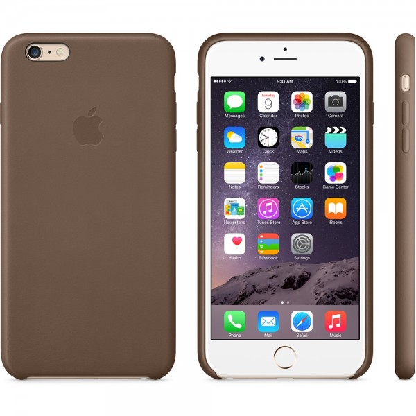 Apple iPhone 6 Plus Leather Case - Olive Brown MGQR2 - ITMag