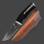 Премиум Нож Xiaomi HX Outdoors Feather Pattern Handmade Knife Damascuss (DM-033/6926912664052)