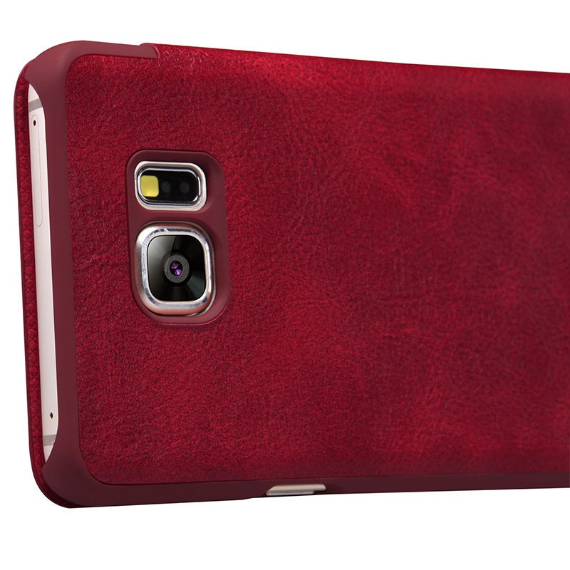 Кожаный чехол (книжка) Nillkin Qin Series для Samsung Galaxy Note 5 (Красный) - ITMag