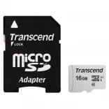 карта памяти Transcend 16 GB microSDHC UHS-I 300S + SD Adapter TS16GUSD300S-A