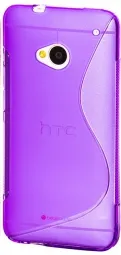 TPU Duotone для HTC One / M7 (Фиолетовый (матово/прозрачный))