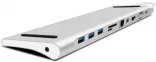 WIWU Adapter T7 USB-C to USB-C+RJ45+SD+3xUSB3.0+VGA+Mini Display port Silver (6957815505319)