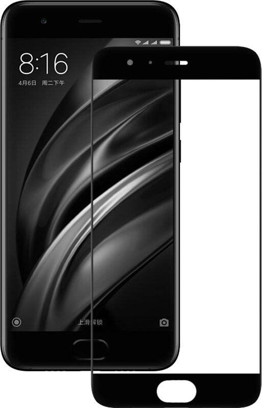 Защитное стекло EGGO на весь экран для Xiaomi Mi6 (Черное) - ITMag