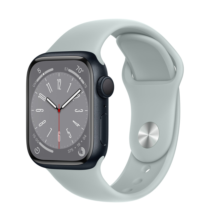 Apple Watch Series 8 GPS 45mm Midnight Aluminum Case w. Succulent Sport Band M/L (MNP83+MP7P3) - ITMag