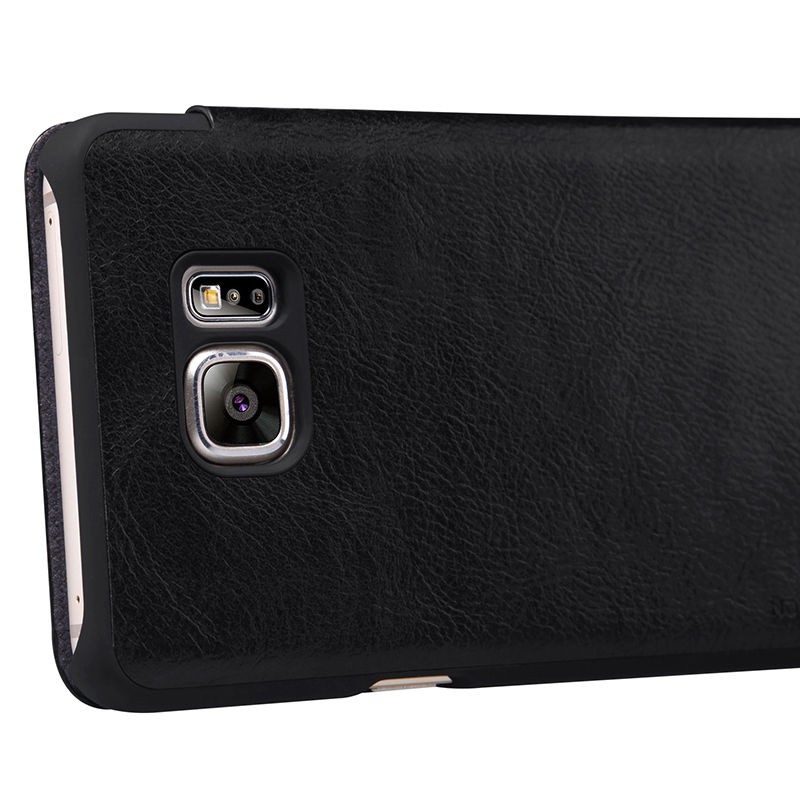 Кожаный чехол (книжка) Nillkin Qin Series для Samsung Galaxy Note 5 (Черный) - ITMag