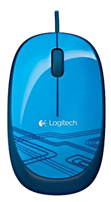 Logitech M105 Corded Optical Mouse (Blue) - ITMag