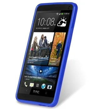 TPU чехол Melkco Poly FRAME для HTC One / M7 (+ пленка) (Голубой / Белый) - ITMag