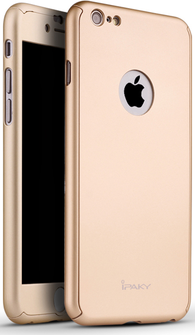 Чехол 3in1 iPaky 360 PC Whole Round для iPhone 6 / 6s (Gold | With Back Hole+ стекло) - ITMag