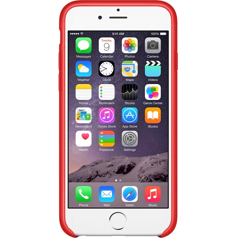 Apple iPhone 6 Leather Case - Red MGR82 - ITMag