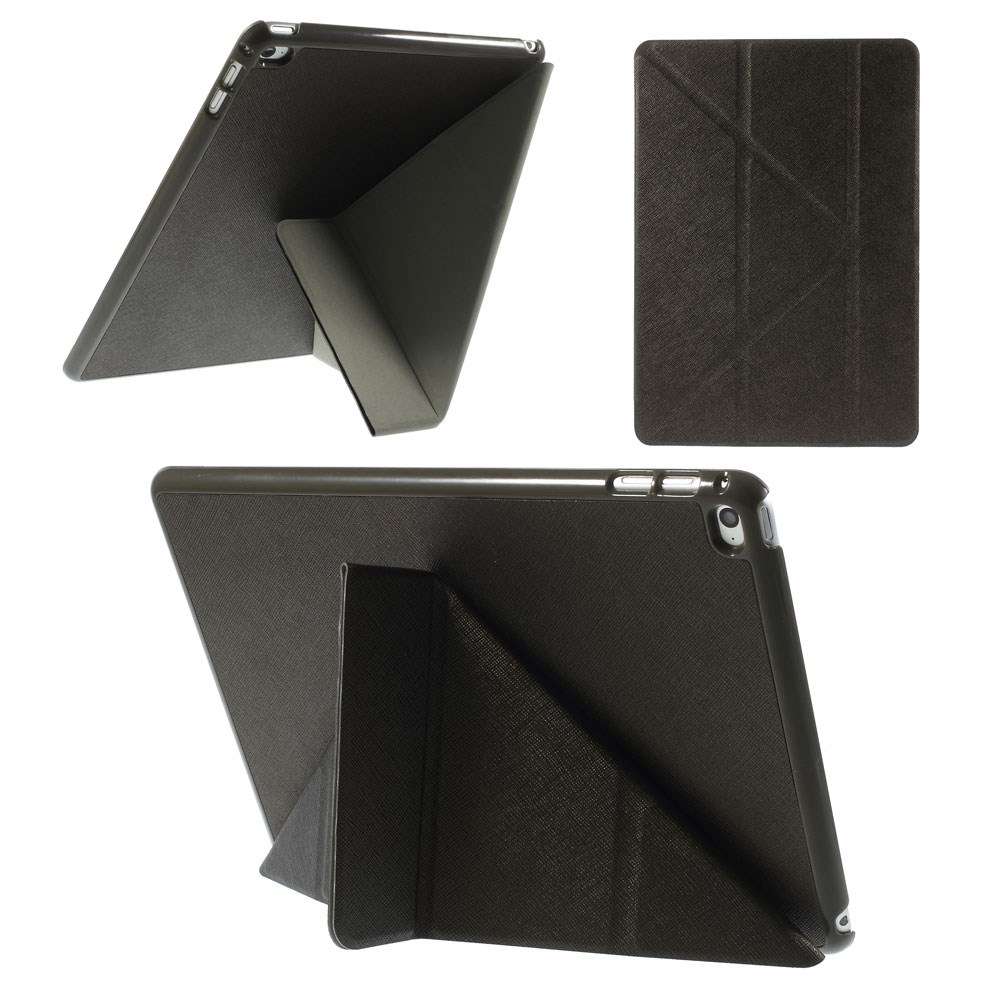 Чехол EGGO для iPad Air 2 Cross Texture Origami Stand Folio - Coffee - ITMag