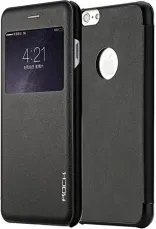 Кожаный чехол (книжка) Rock Uni Series для Apple iPhone 6 Plus/6S Plus (5.5") (Черный / Black)