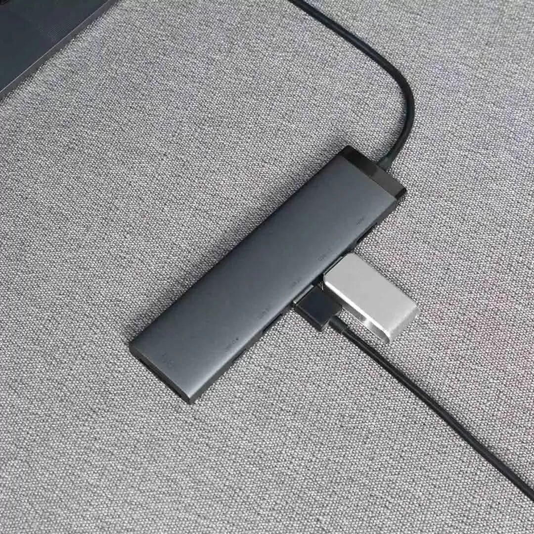 USB Хаб Xiaomi MiiW Type-C docking station HUB  [7-in-1] PD100W+USB3.0*3+HDMI+TF+SD (MWCMA01/3133822) - ITMag