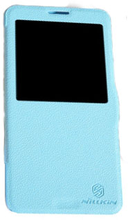 Кожаный чехол (книжка) Nillkin Fresh Series для Samsung N9000/N9002 Galaxy Note 3 (Голубой) - ITMag
