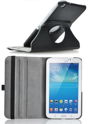 Чехол EGGO для Samsung Galaxy Tab 3 8.0 T3100/T3110 (кожа, черный, поворотный) - ITMag