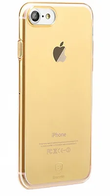 Чехол Baseus Simple Series Case (Clear) For iPhone7 Transparent Gold (ARAPIPH7-B0V) - ITMag