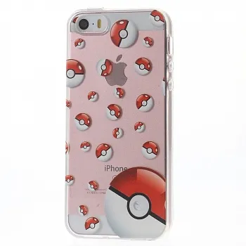 TPU чехол EGGO Pokemon Go для iPhone 5/5S/SE (Poke Balls) - ITMag