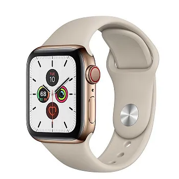 Apple Watch Series 5 LTE 40mm Gold Stainless Steel Case w. Stone Sport b. (MWX62; MWWU2) - ITMag