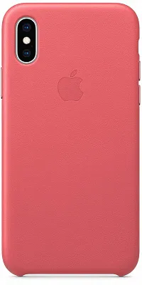 Apple iPhone XS Leather Case - Peony Pink (MTEU2) - ITMag