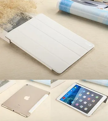 Чехол USAMS Viva Series for iPad Air 2 Slim Four-fold Stand Smart Leather Case - White - ITMag