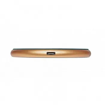 Зарядное устройство Decoded Wireless Fast Charger Leather Pad 10W Gold Metal/Green (D9WC2GDFN) - ITMag