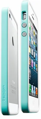 Бампер SGP Neo Hybrid EX Slim Snow Series для Apple iPhone 5/5S (+ пленка) (Бирюзовый / Mint) - ITMag