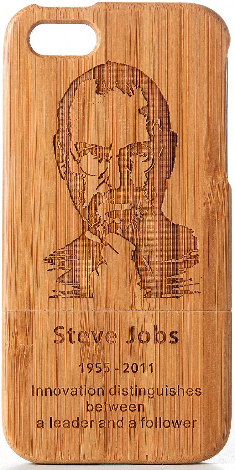 Чехол JUSNEY Bamboo Case для iPhone 5/5S Steve Jobs - ITMag