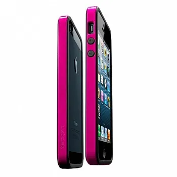 Бампер SGP Neo Hybrid EX Slim Vivid Series для Apple iPhone 5/5S (+ пленка) (Розовый / Hot Pink) - ITMag