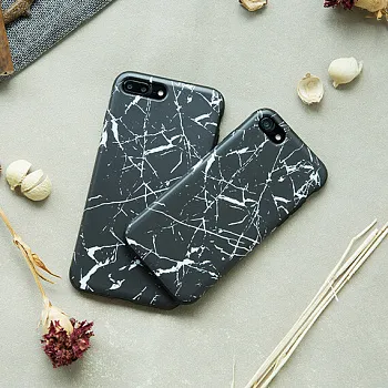 TPU чехол Rock Origin Series (Textured marble) для Apple iPhone 7 plus / 8 plus (5.5") (Черный / Black marble) - ITMag