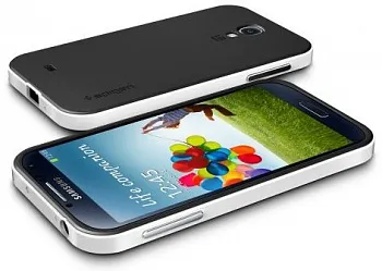 Чехол SGP Neo Hybrid Series для Samsung i9500 Galaxy S4 (+ наклейка на кнопку) (Белый / Infinity Whi - ITMag