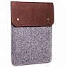 Вертикальный чехол для Мacbook 13 New коричневый с серым (GM63-13New) - ITMag