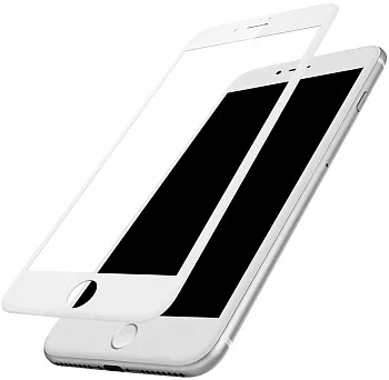 Защитное стекло Baseus Silk-screen 3D Arc Protective Film для iPhone 7/8 White (SGAPIPH7-A3D02) - ITMag