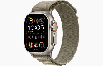 Apple Watch Ultra 2 GPS + Cellular 49mm Titanium Case with Olive Alpine Loop - Large (MRF03) - ITMag