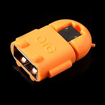 OTG-переходник EGGO microUSB-USB Оранжевый - ITMag