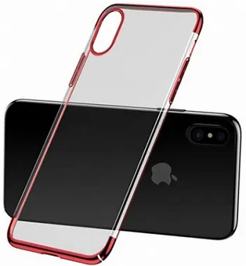 Пластиковая накладка Baseus Glitter Case Ultrathin для Apple iPhone X (5.8") (Красный) (WIAPIPHX-DW09) - ITMag